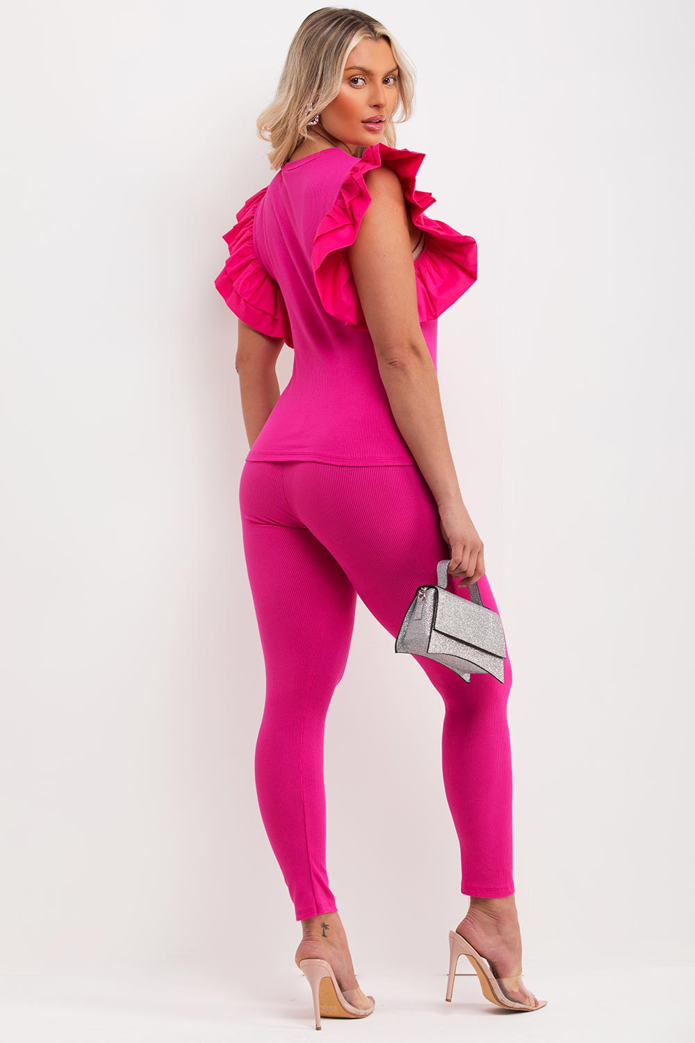 ruffle frill sleeve co ord set