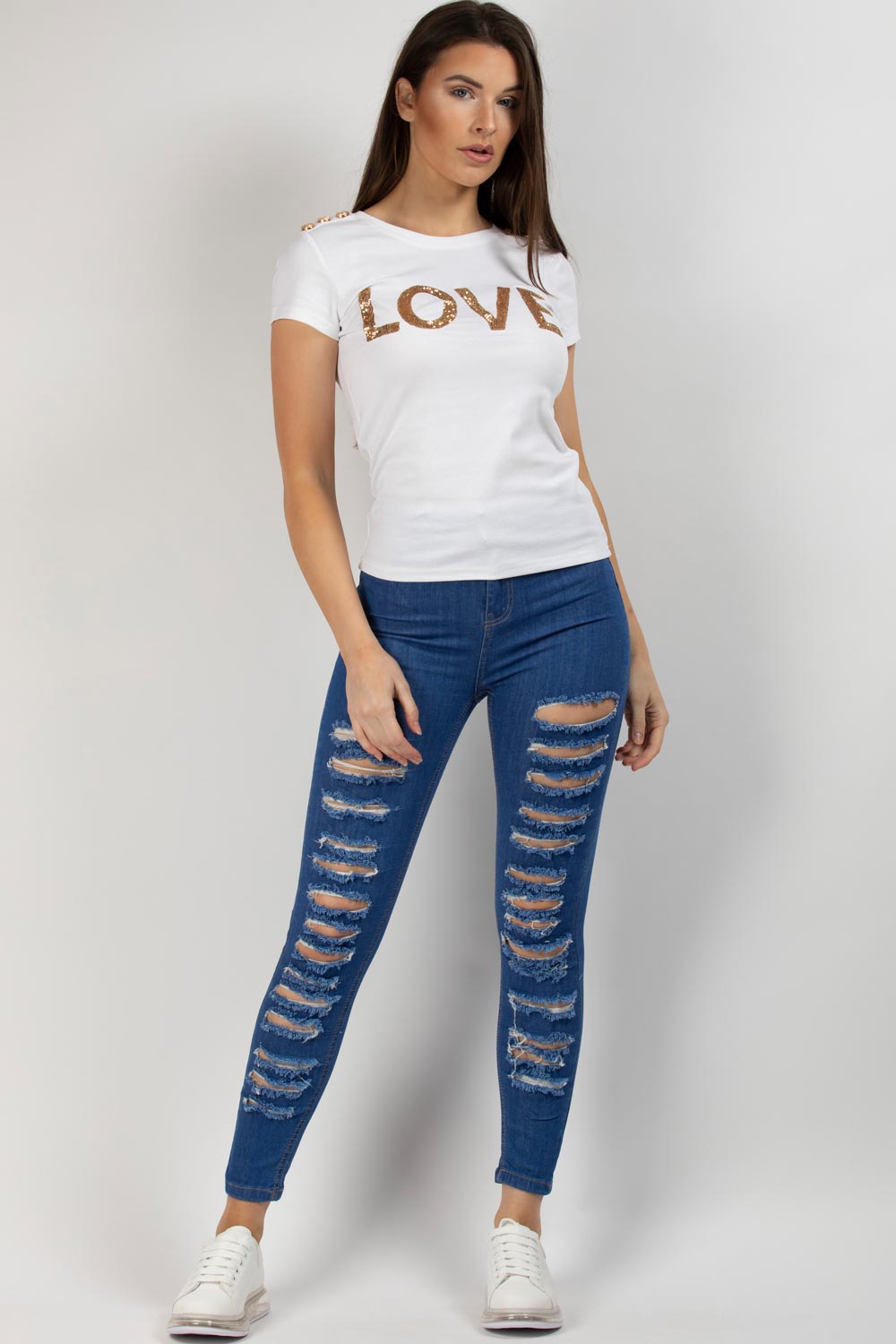 white balmain pairs inspired top