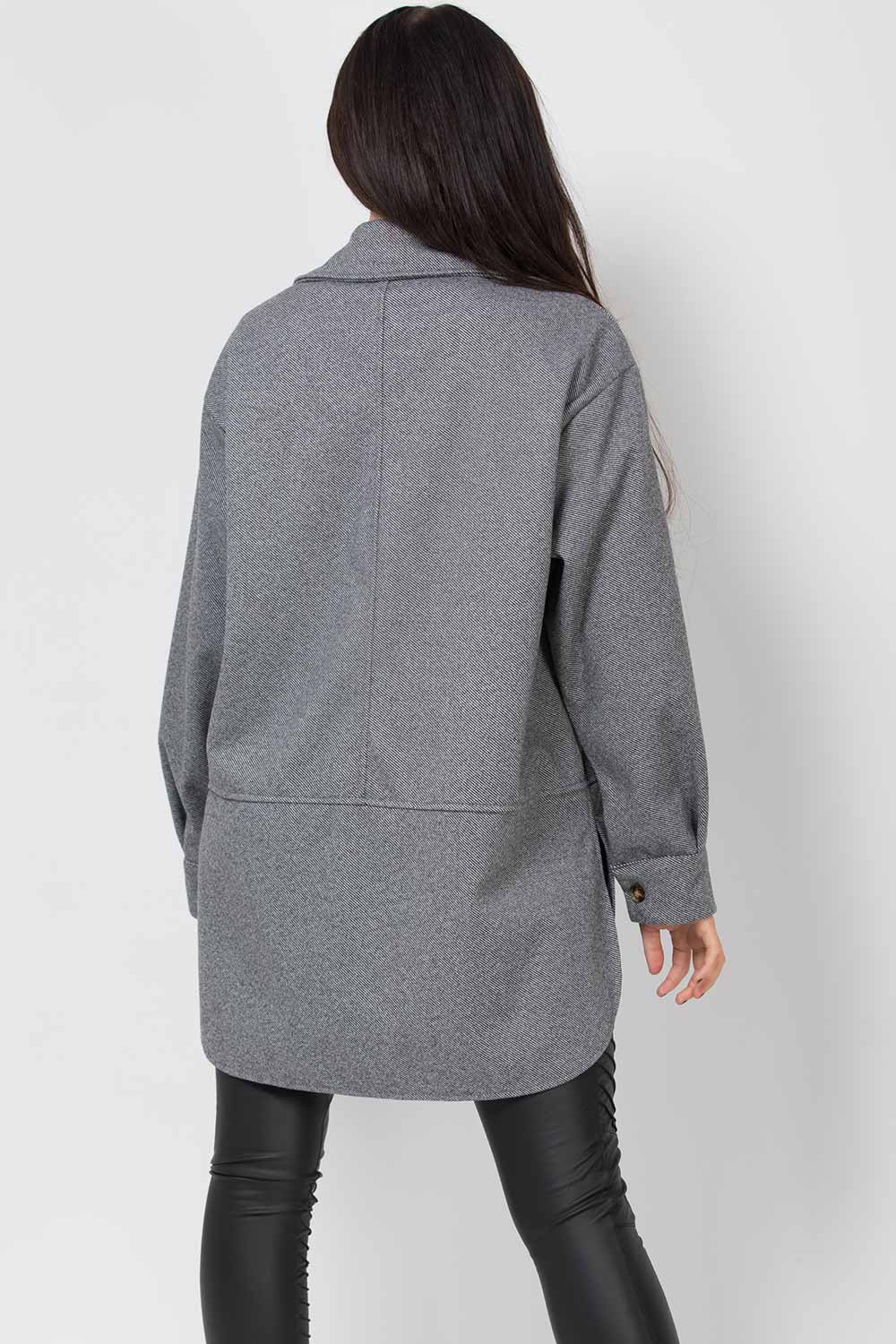 grey shacket women