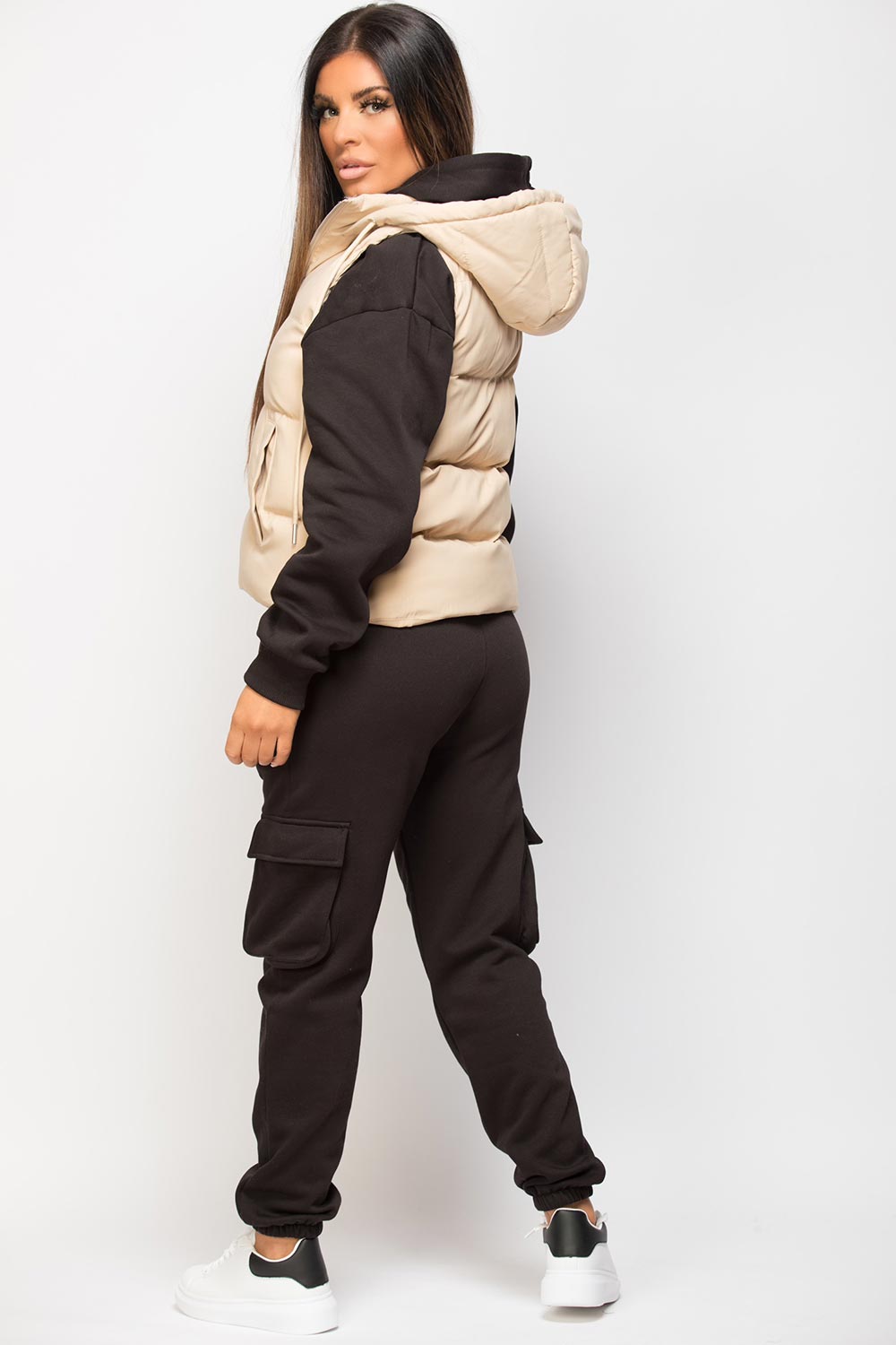 padded waistcoat stone womens