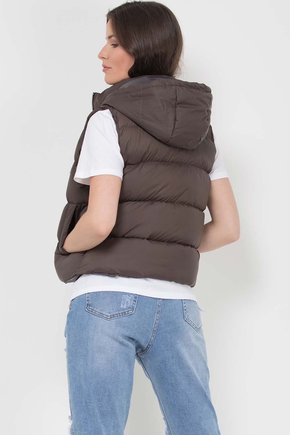 womens gilet padded puffer waistcoat