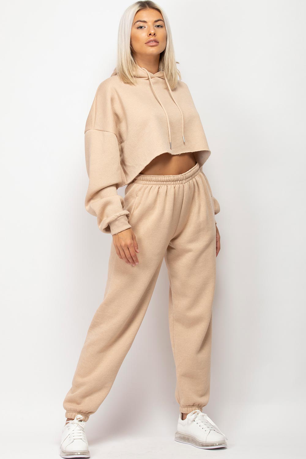 womens oversized loungewear set stone