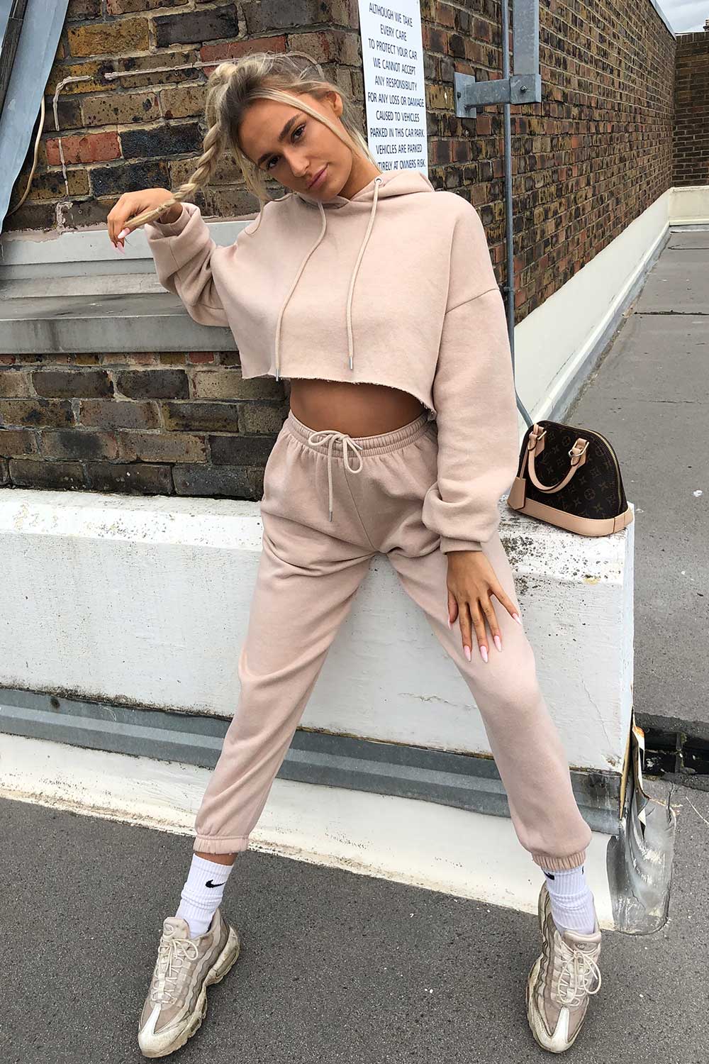 hooded loungewear set womens