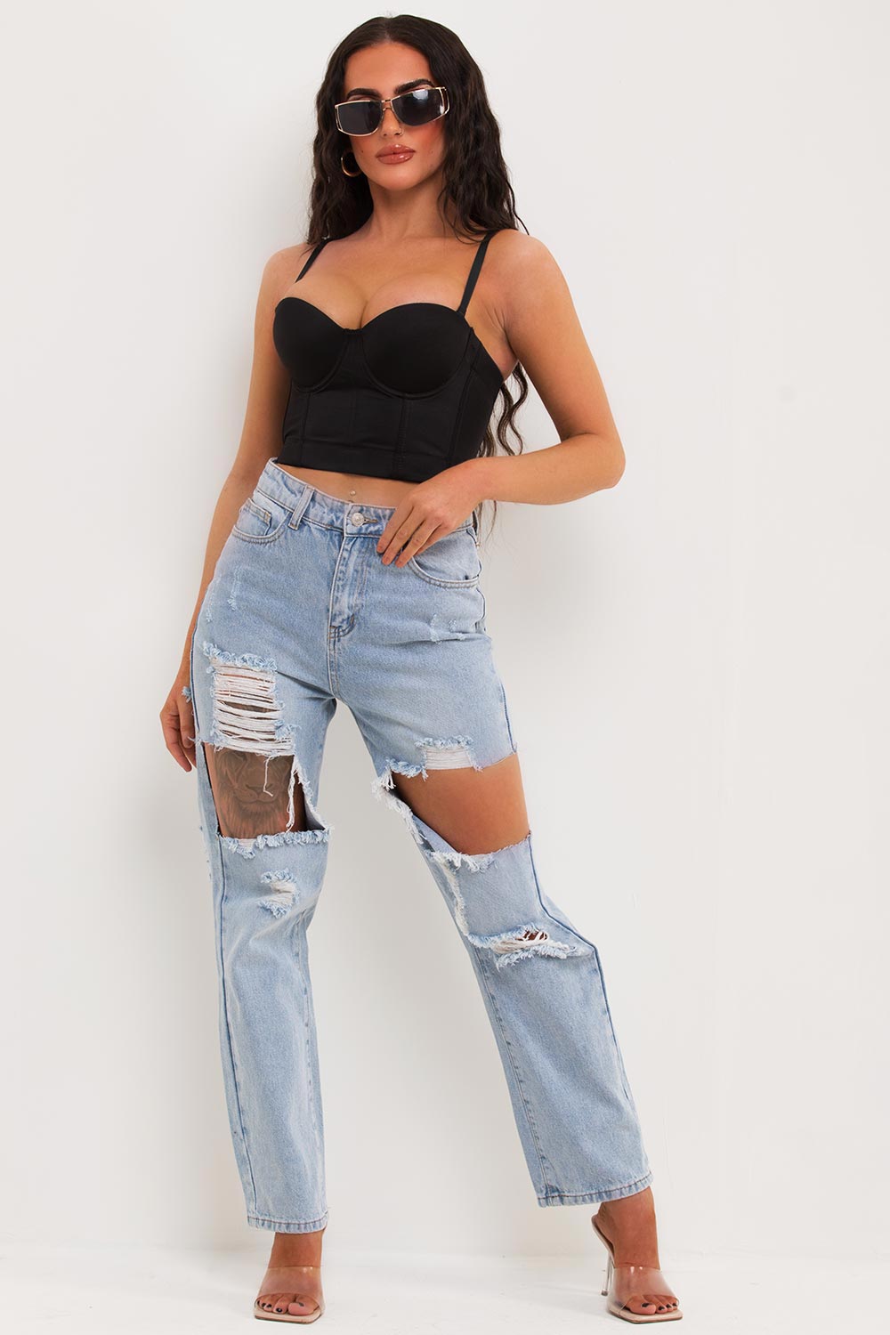 extreme ripped jeans