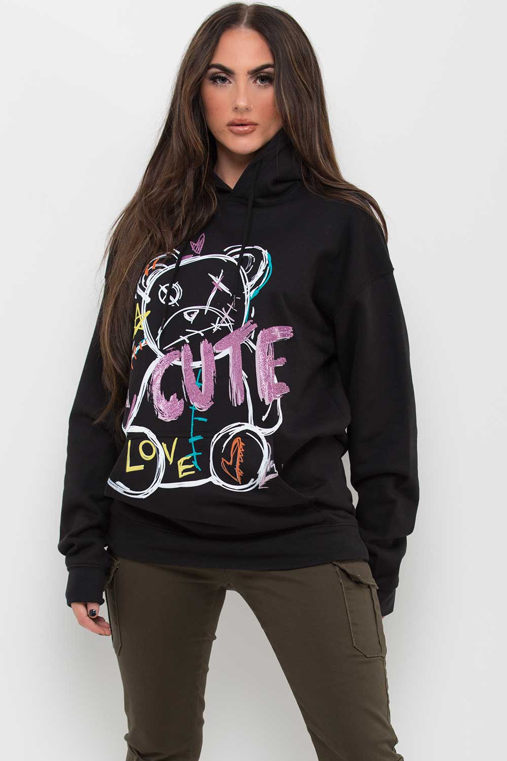 teddy bear hoodie womens palm angels inspired