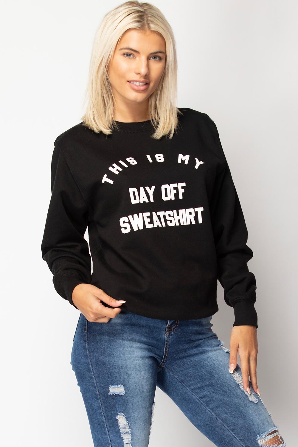 this is my day off sweatshirt black