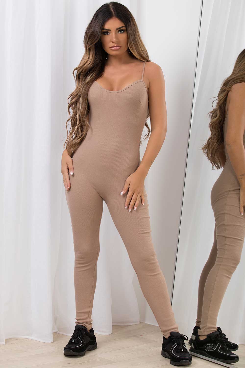 womens unitard ribbed