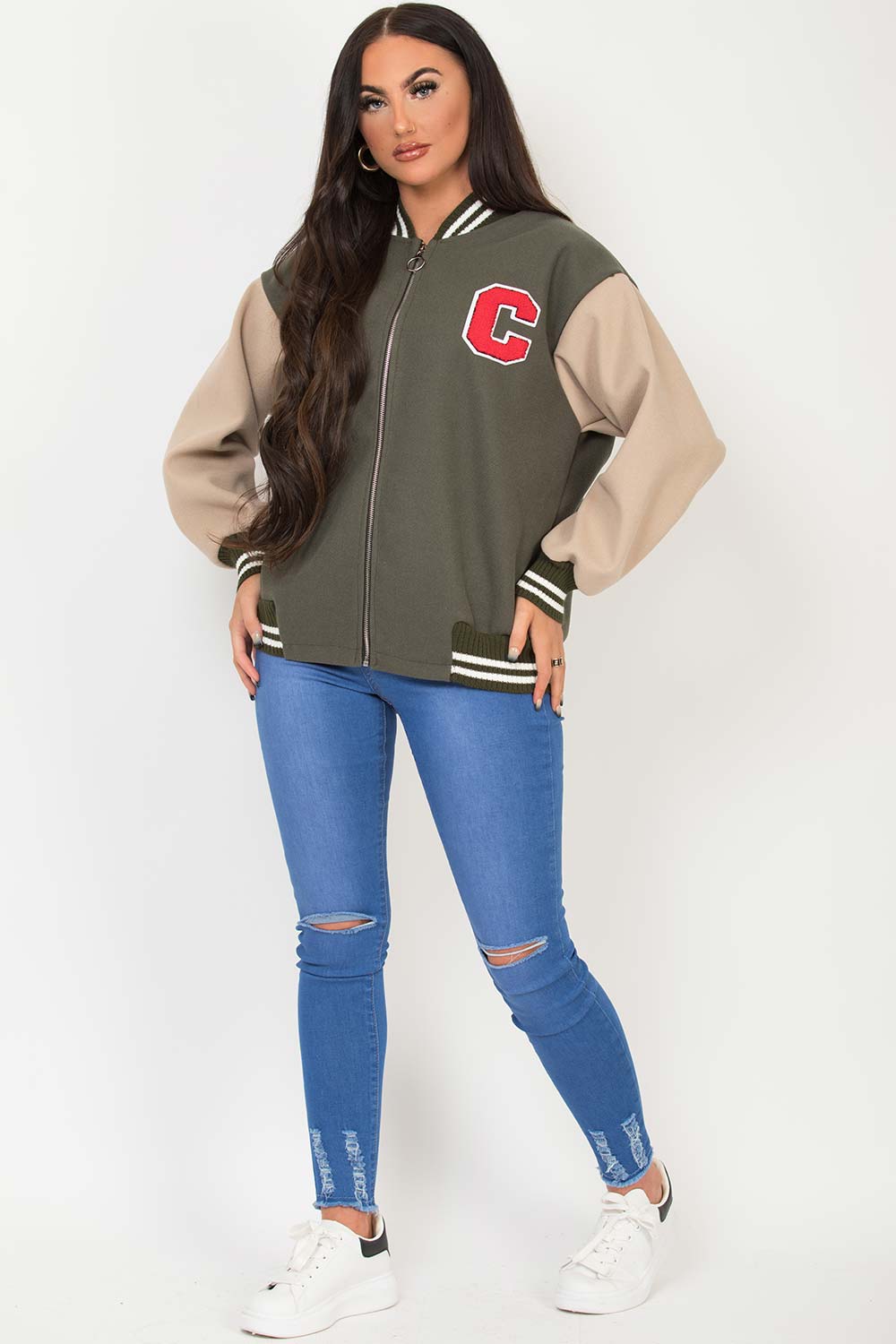womens letterman baseball jacket uk