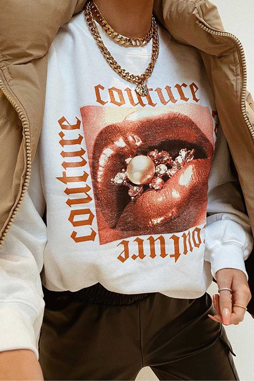 couture oversized sweatshirt