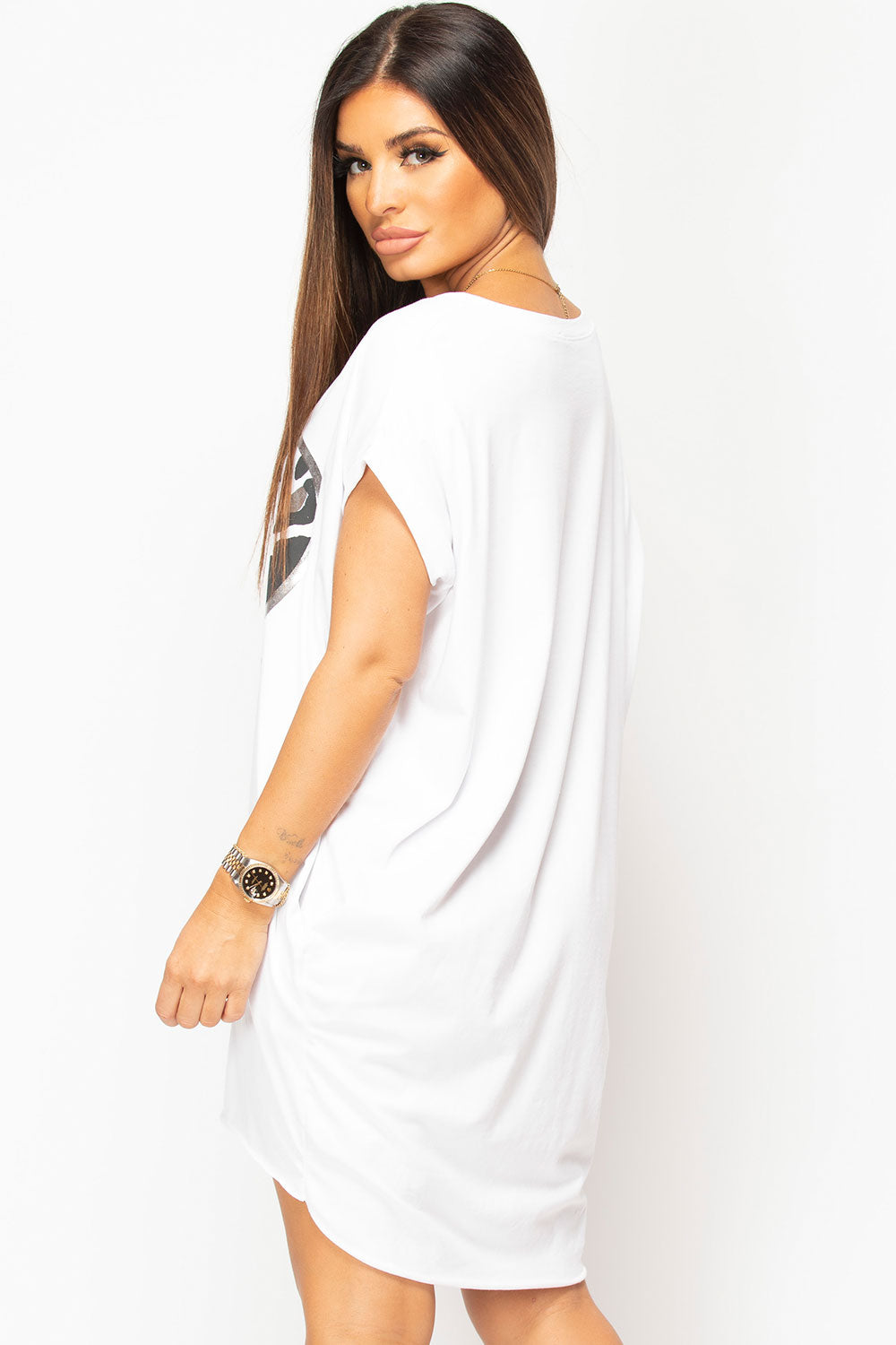 white oversized cotton top womens