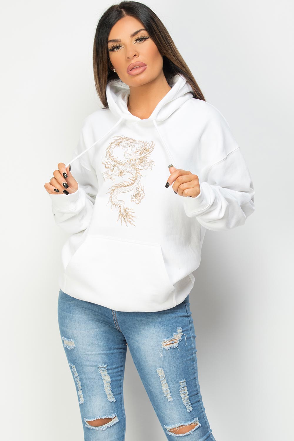 white oversized hoodie womens