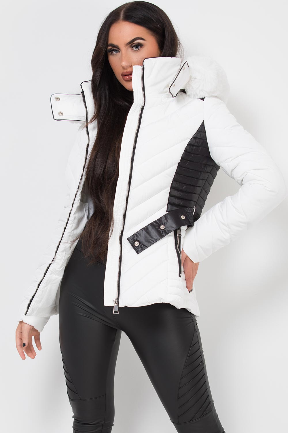 womens coat with fur hood
