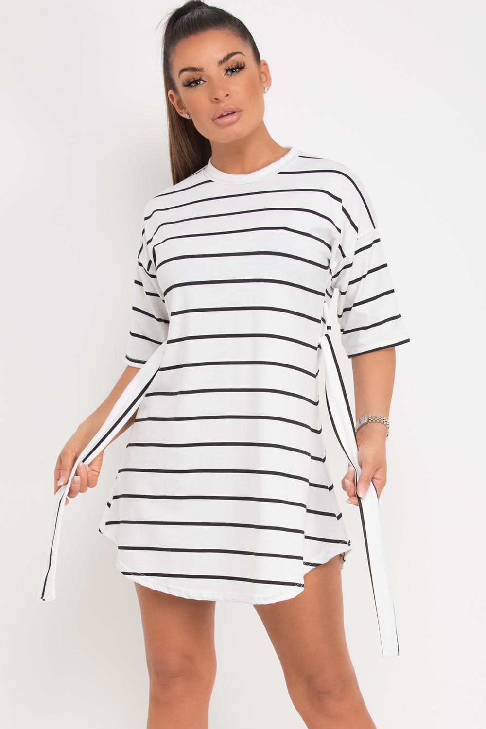 t shirt dress white
