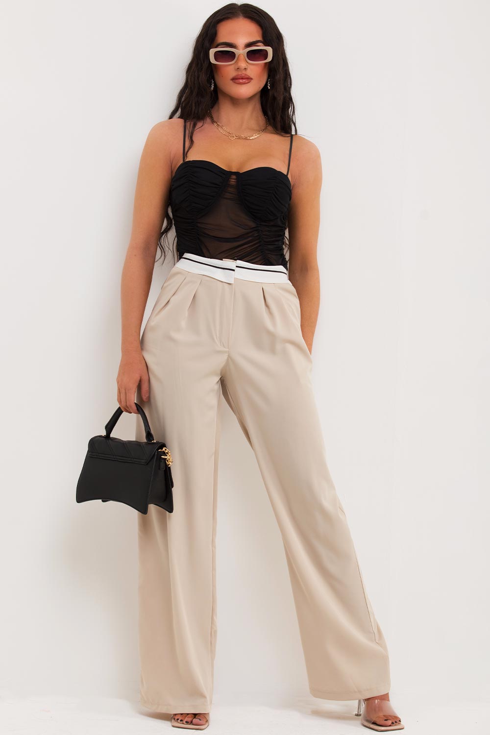 reverse waistband trousers