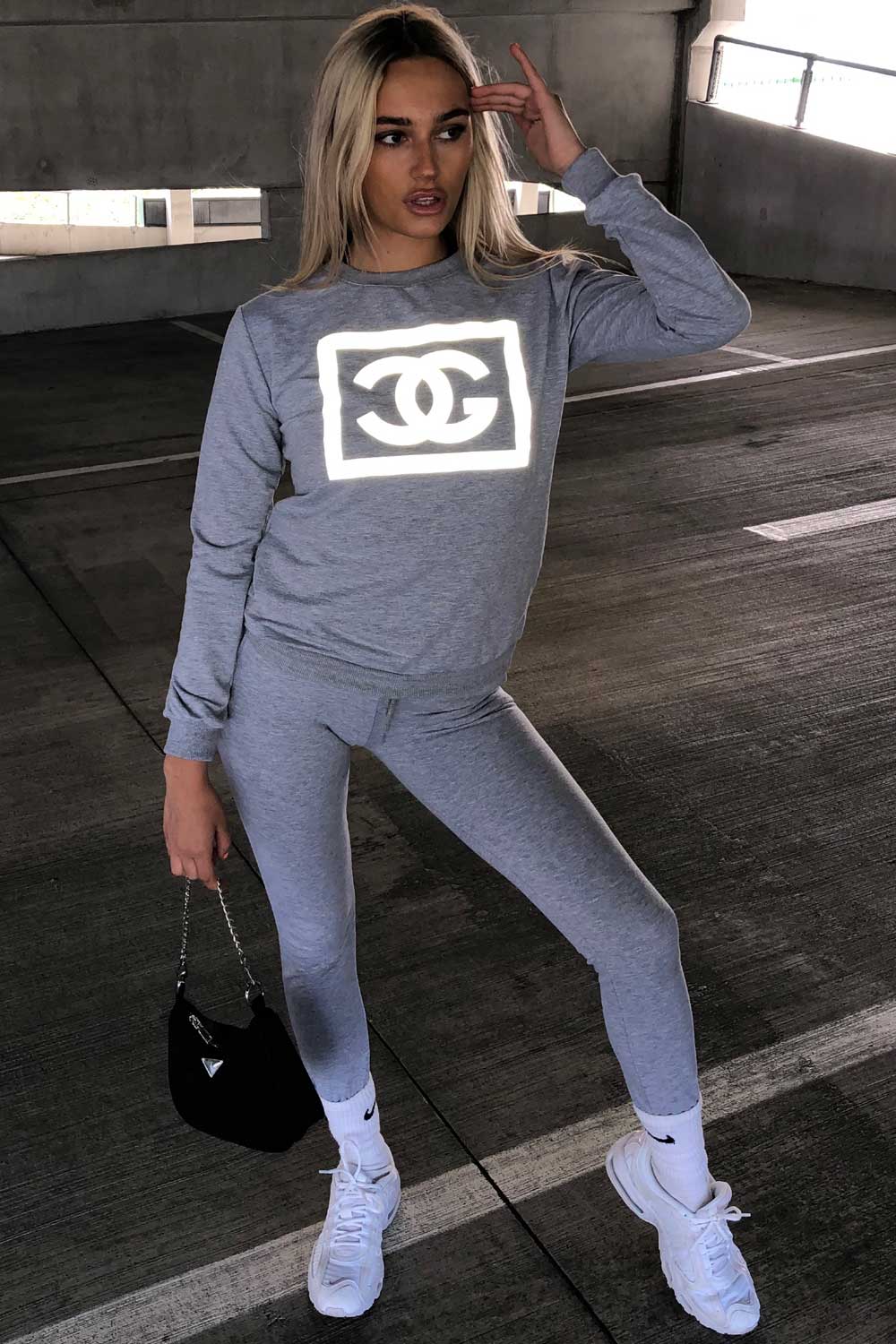 reflective cg print lounge set