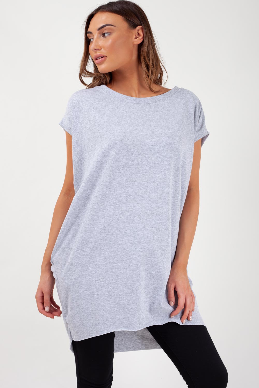 womens grey oversized top