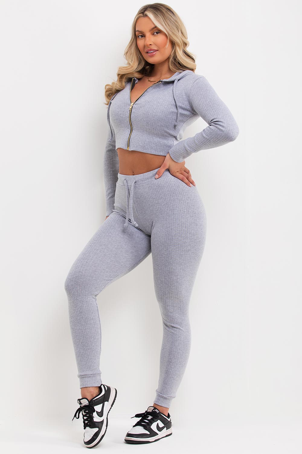 ribbed tracksuit womens