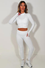 womens three piece yoga pilates gym set activewear outfit seamless styledup 