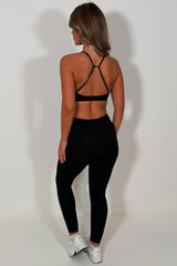 womens black activewear gym set for yoga pilates gym wear lululemon uk 