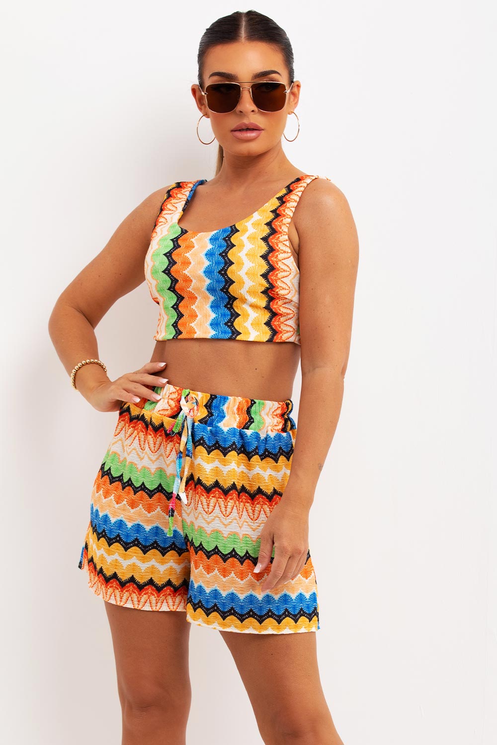 crop top and shorts co ord