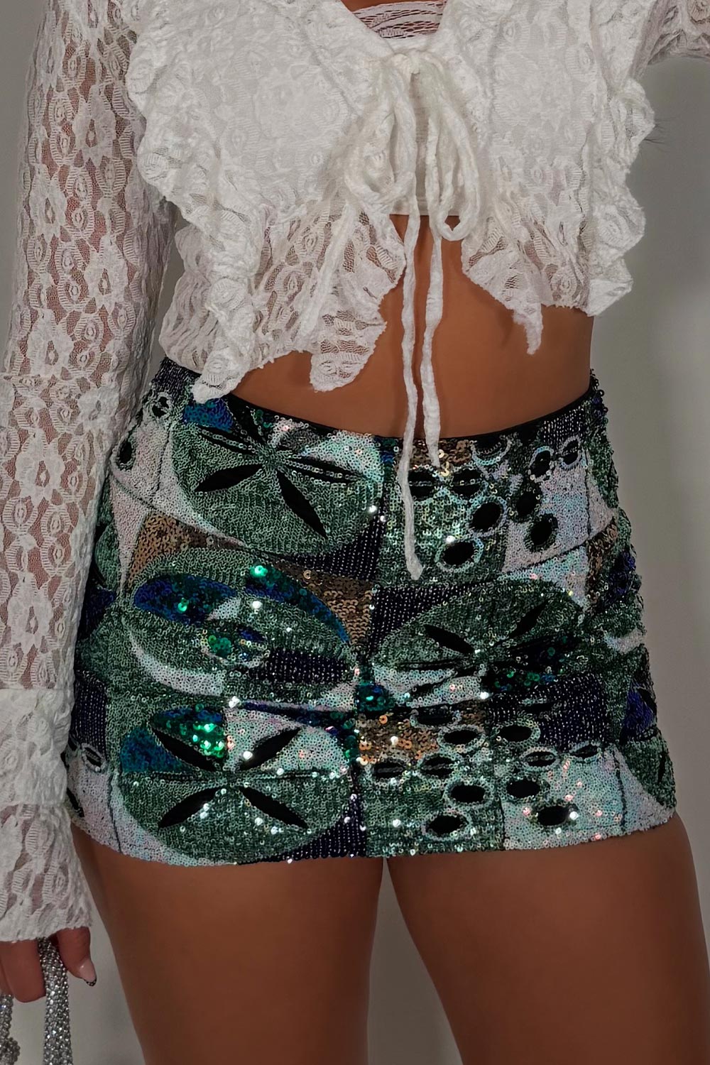 sequin mini skirt styledup uk