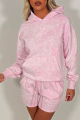 cross applique hoodie and shorts tracksuit for womens styledup uk
