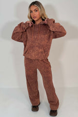 womens c emblem hoodie and joggers lounge set tracksuit co ord styledup uk