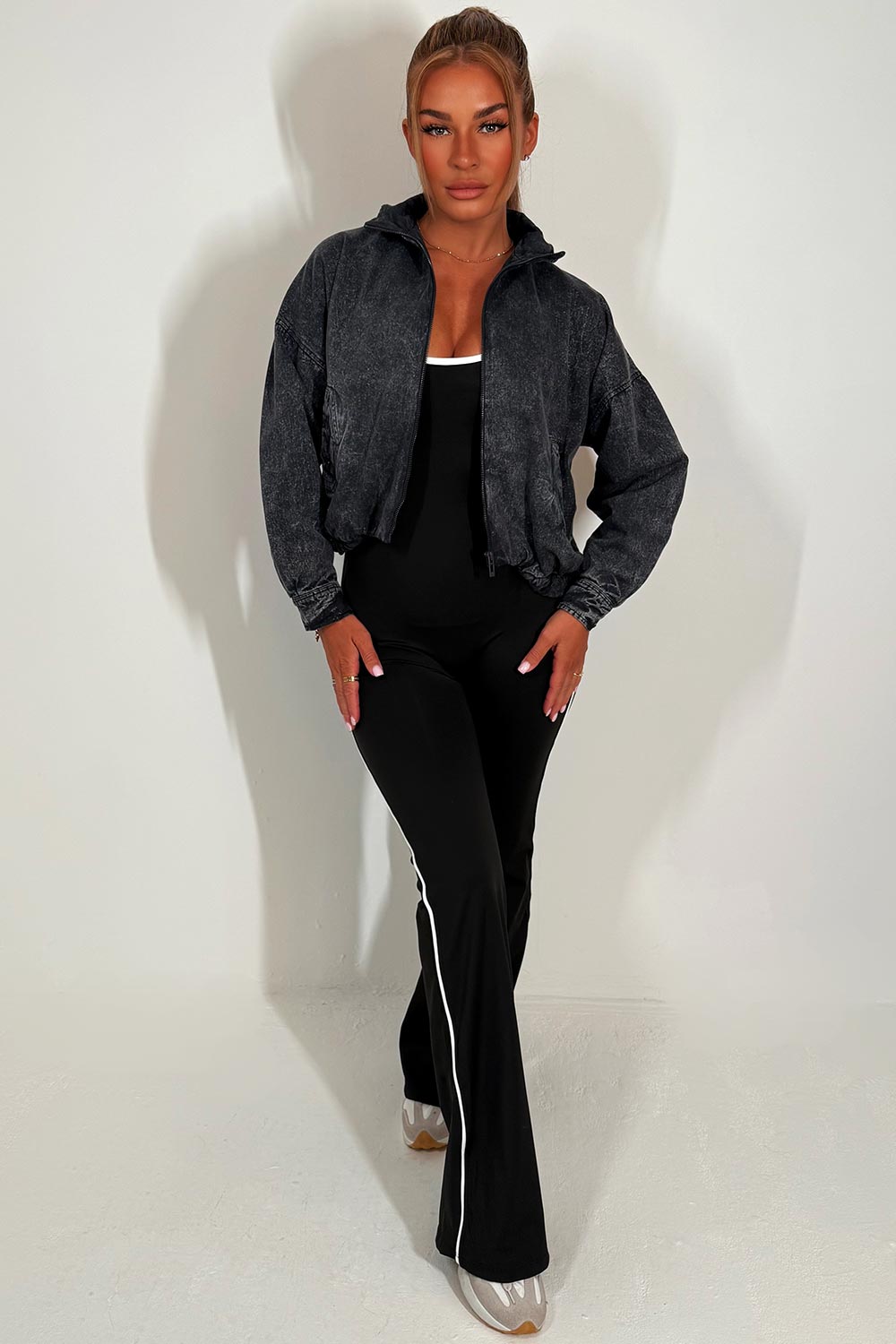 crop bomber jacket zara womens