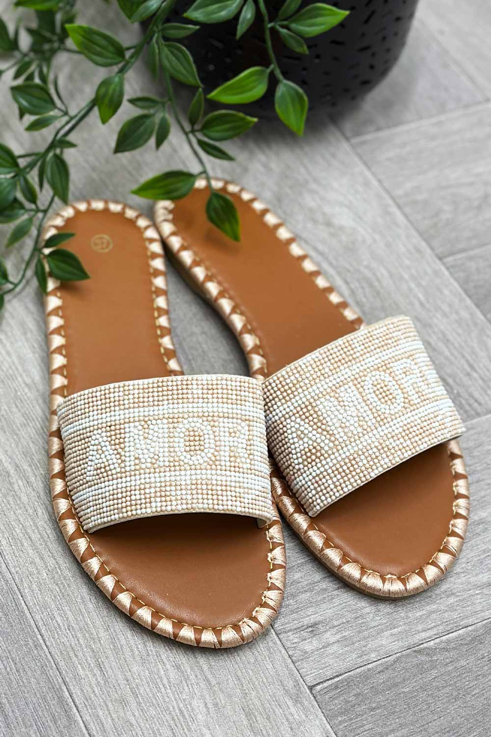 womens amore slider sandals uk
