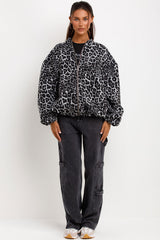 leopard print bomber jacket