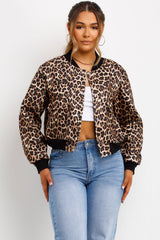 bomber jacket leopard print