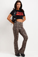 womens leopard print trousers