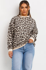 womens leopard print sweatshirt loungewear