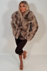 zara womens fur jacket with collars uk
