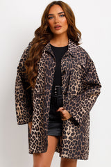 womens leopard print coat oversized