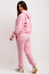 womens pink tracksuit lovely club graphic print
