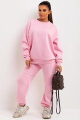 womens sweatshirt and joggers co ord set tracksuit