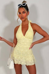 ruffle frilly lace playsuit going out party outfit styledup whitefox uk