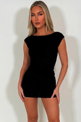 black lace mini backless dress styledup festival rave outfit 