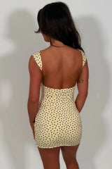 mini polka dot backless bodycon dress summer occasion outfit for races ladies day out styledup uk white fox