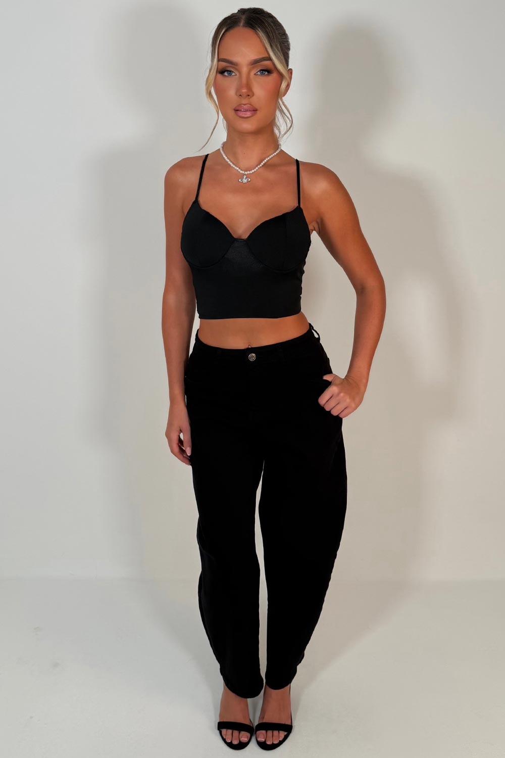 barrel leg zara balloon jeans mid waist womens styledup uk