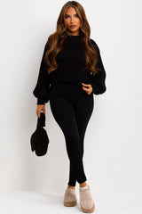 long sleeve oversized knitted jumper cropped womens knitwear