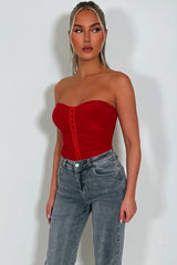 corset top with hook and eye bardot styledup