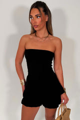 summer off shoulder playsuit with ruffle frilly hem styledup uk sale 