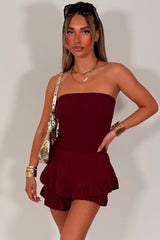 strapless summer holiday playsuit dress styledup uk sale