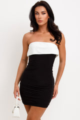 bandeau dress with fold over detail festival dress