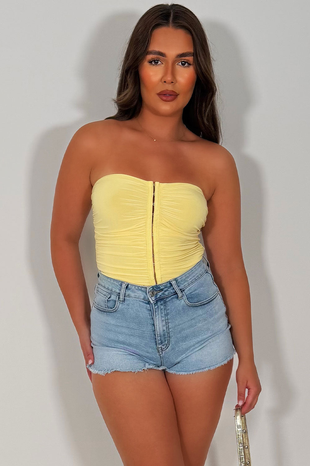 hook and eye white corset top nigh out outfit styledup