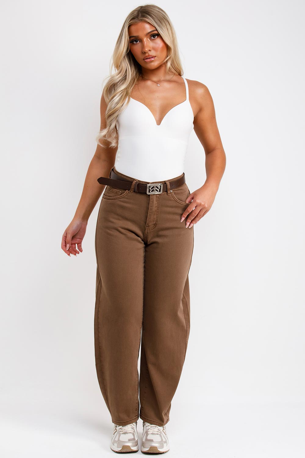womens stretchy high rise denim jeans styledup uk