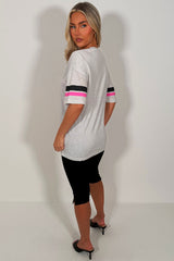 womens oversized baseball jersey cotton t shirt with manhattan 88 print everyday casual outfit styledup uk