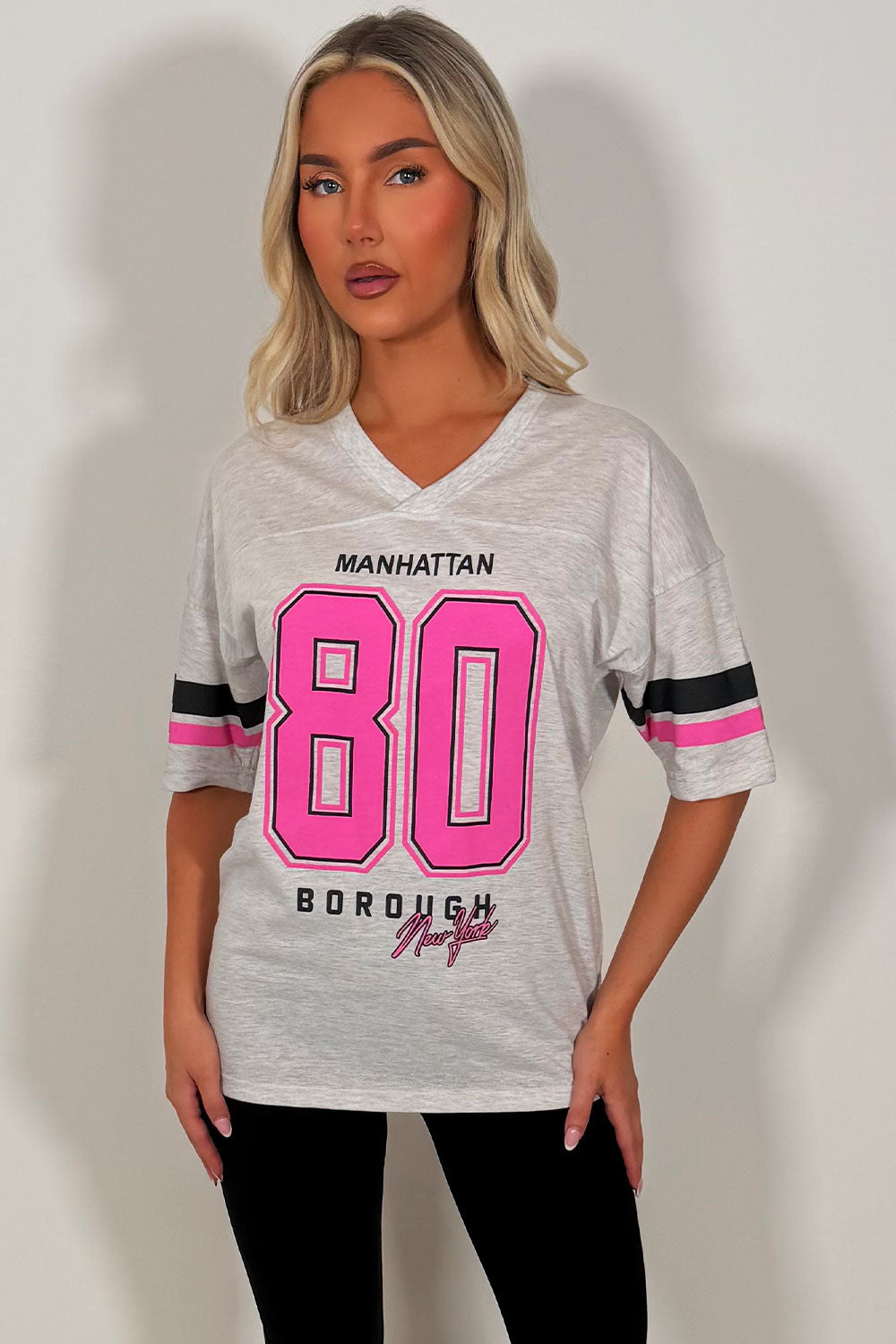 womens t shirt with manhattan 88 print everyday casual outfit styledup uk